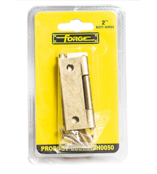 Butt Hinge, 50mm (2in.) – 2 Pack, With Screws
