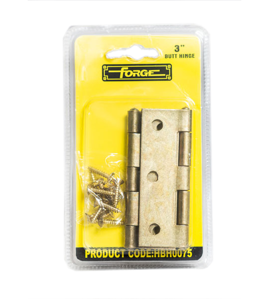 Butt Hinge, 75mm (3in.) – 2 Pack, With Screws