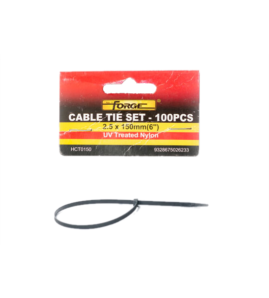 Cable Tie 2.5 x 150mm Pack 100pcs (UV Treated)
