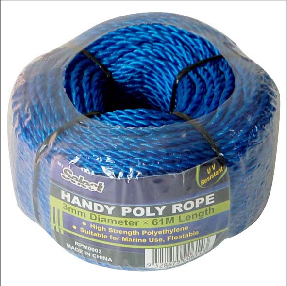 Poly Rope Coil 3mm x 61m – Blue