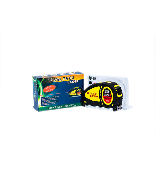 Laser Line Tape Measure with 2 Vials 5.5M Genking Power Services